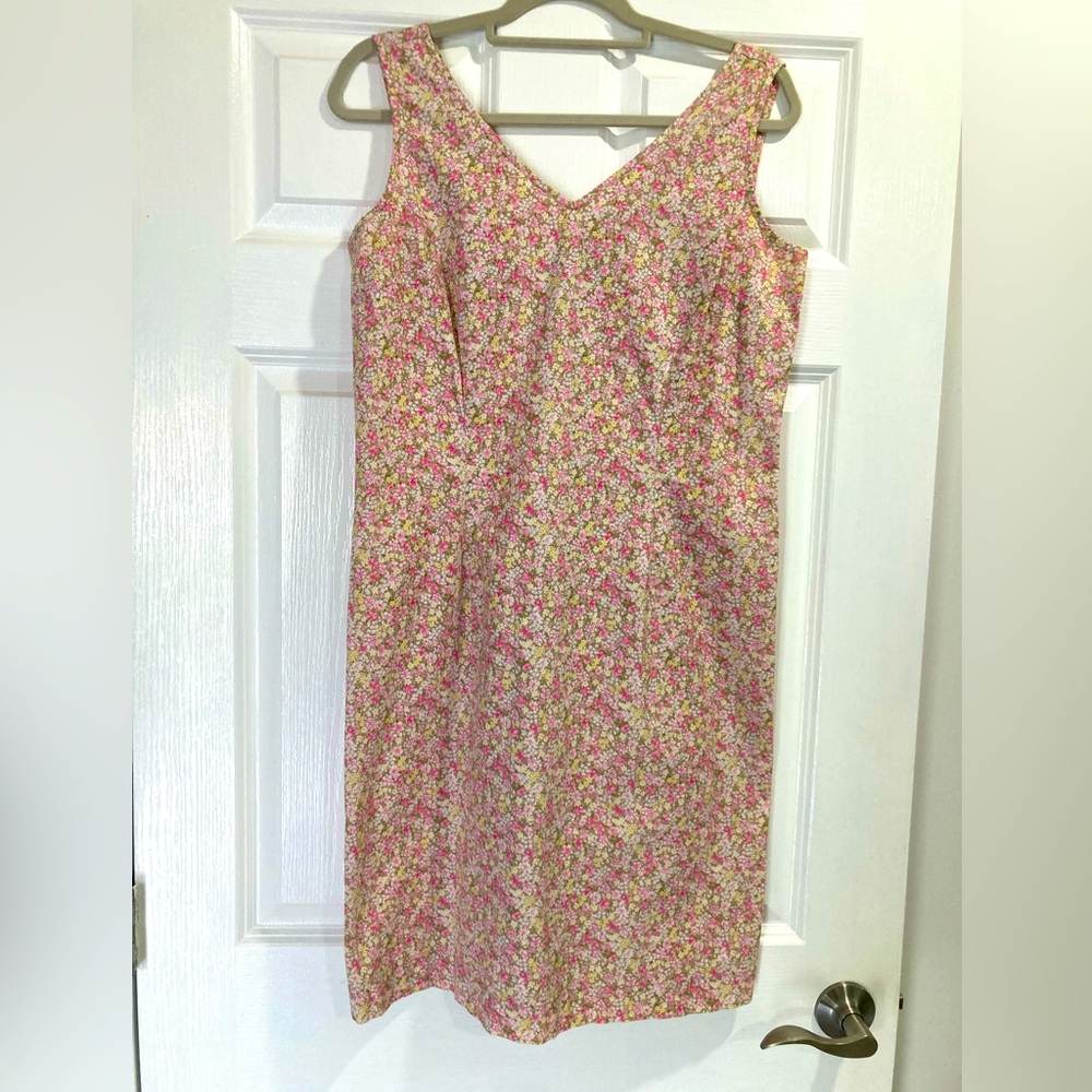 GAP sz 12 cotton stretch floral sleeveless dress